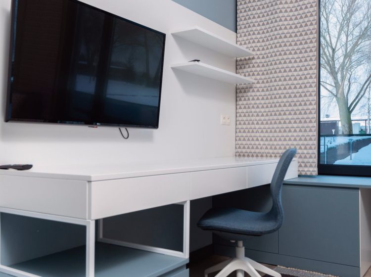 Compact television studio layout